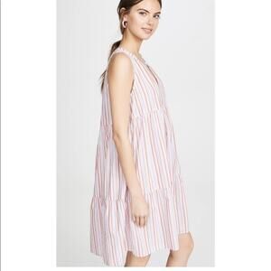 Xirena White&Pink Stripe Cotton Eloise Mini Dress Sz.XS